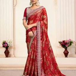 ri-wah Women Ethnic Design Traditional Saree with Blouse Piece          -picture-50