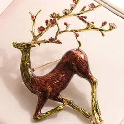 youbella Gold-Plated Deer-Shape Brooch-picture-30