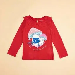 pantaloons junior Girls Round Neck Graphic Top-picture-32