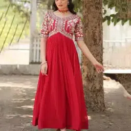 wedani Women Embroidery Gown Dress-picture-15