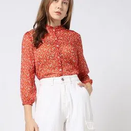 Women Floral Print Regular Fit Shirt-image-75