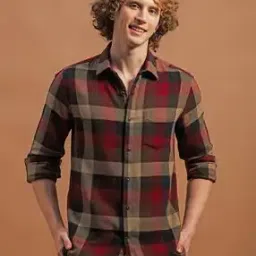 thinc Men Regular Fit Checks Shirt-picture-24