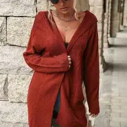 divawalk Women Ribbed V-Neck Front-Open Cardigan-picture-34