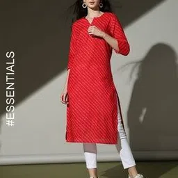 nyrika Women Leheriya Print Straight Kurta-picture-10