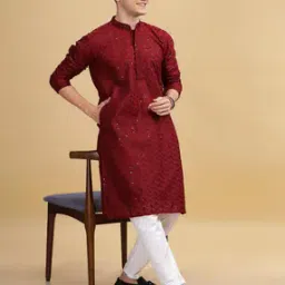 be active x ag Men Regular Fit Embroidery Long Kurta-picture-51