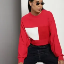 tommy hilfiger Women Flag Ribbed Crew-Neck Pullover-picture-13