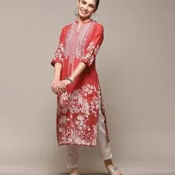 biba Women Floral Print Straight Kurta-picture-41