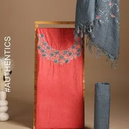 indie picks Hand Dyed Embroidery Unstitched Dress Material-picture-29