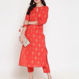 sera Women Floral Print Straight Kurta image 1