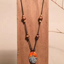 aakriti art creations Women Handpainted Tribal Necklace-picture-32