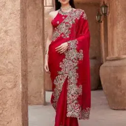 tikhi imli Women Embellished Chiffon Saree-picture-38