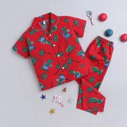 the magic wand Boy Printed Cotton Night Suit Set-picture-50