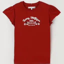 tommy hilfiger  Cotton Regular Fit Logo Round- Neck T-Shirt image 1