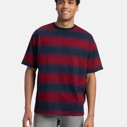jockey Men Striped Oversized Crew-Neck T-Shirt-picture-51