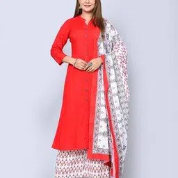 mauka Women Mandarin-Collar Straight Kurta Set-picture-21