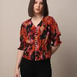 only Women Floral Print Regular Fit Top-picture-36