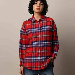 only Women Checked Oversized Fit Shirt-picture-47
