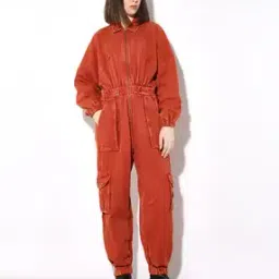 only Women Zip-Front Cotton Jumpsuit with Insert Pockets-picture-41