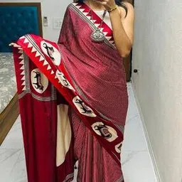 indie picks Silk Designer Saree Flower Premium Creap Silk-picture-49