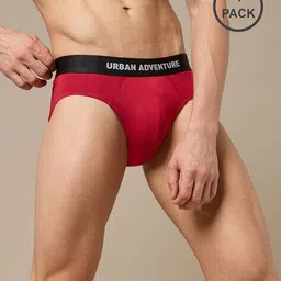 urban adventure Pack of 4 Typographic Print Briefs with Elasticated Waistband image 1