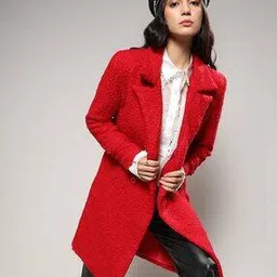campus sutra Women Regular Fit Long Coat with Button Closure-picture-33