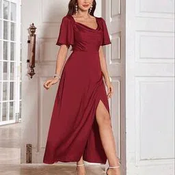 outzidr global Women Sweetheart-Neck A-Line Dress-picture-17