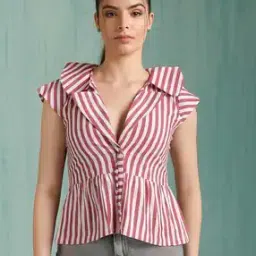 house of mira Women Striped Regular Fit Top -picture-37