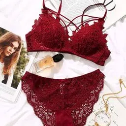 fiveflag Self-design Lace Lingerie Set-picture-26