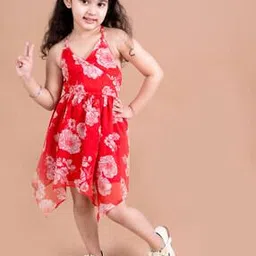 pspeaches Floral Print V-neck Fit & Flare Dress-picture-28