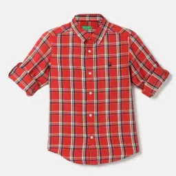 united colors of benetton Checked Spread Collar Shirt image 1