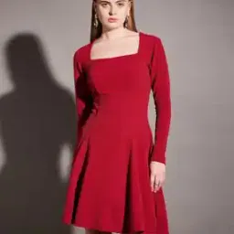 mabish by sonal jain Women Square-Neck Fit & Flare Dress-picture-12