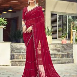 satrani Women Embellished Georgette Saree-picture-22