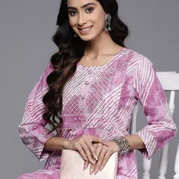 Varanga Leheriya Printed Pure Cotton Kurta image 1