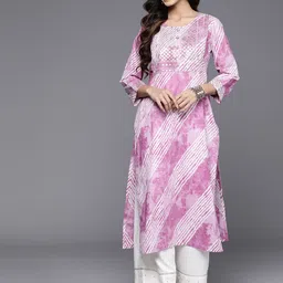 Varanga Leheriya Printed Pure Cotton Kurta image 3