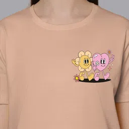 Friskers Women Graphic Printed Round Neck Cotton Relaxed Fit T-shirt image 2