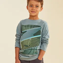 mothercare Boys Graphic Printed Round Neck Cotton T-shirt-image-40