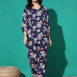 MBeautiful Women Floral Printed Night suit-picture-29