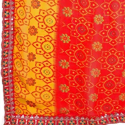 LeeliPeeri Designer Bandhani Printed Saree image 5