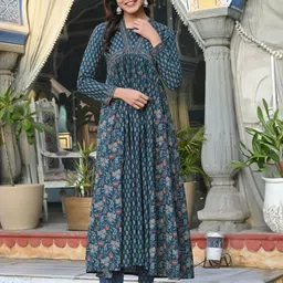 Vbuyz Women Floral Print Fit & Flare Maxi Dress-picture-9