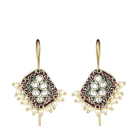 VIVASTRI Geometric Drop Earrings image 2
