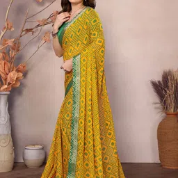 KALINI Bandhani Printed Zari Saree image 4