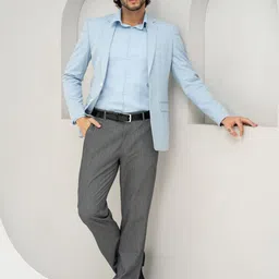 The Pant Project Men Black & White Textured Water Repellent Relaxed Fit Formal Pant image 3