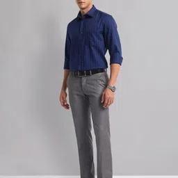 AD By Arvind Men Spread Collar Checked Cotton Casual Shirt image 5