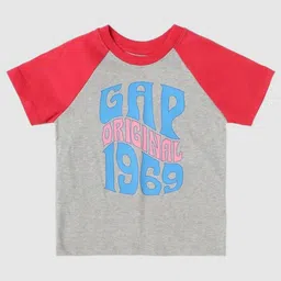 GAP Boys Typography Printed Round Neck Pure Cotton Relaxed Fit T-shirt-image-38