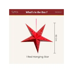 Special You Red Christmas Paper Hanging Star Decoration, Christmas Decor (1Pc) image 2
