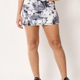 MUSCLE TORQUE Tie and Dye Printed High Waist Mini Sports Shorts-picture-11