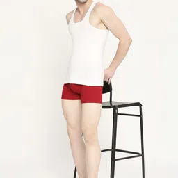 VIP Supreme Men Pack Of 4 Solid Sleevless Cotton Vest image 5