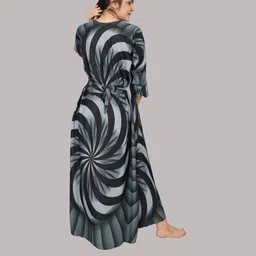 PURSA Women Multi Satin Nightdress-picture-16
