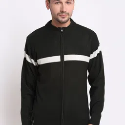 Cantabil Men Striped Acrylic Sweater image 1