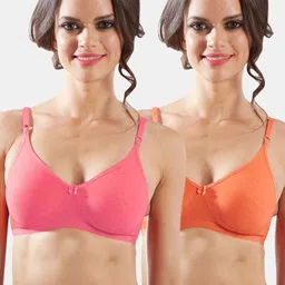 Sonari Women Pack Of 2 Solid Non Padded Non Wired Everyday Bra image 1